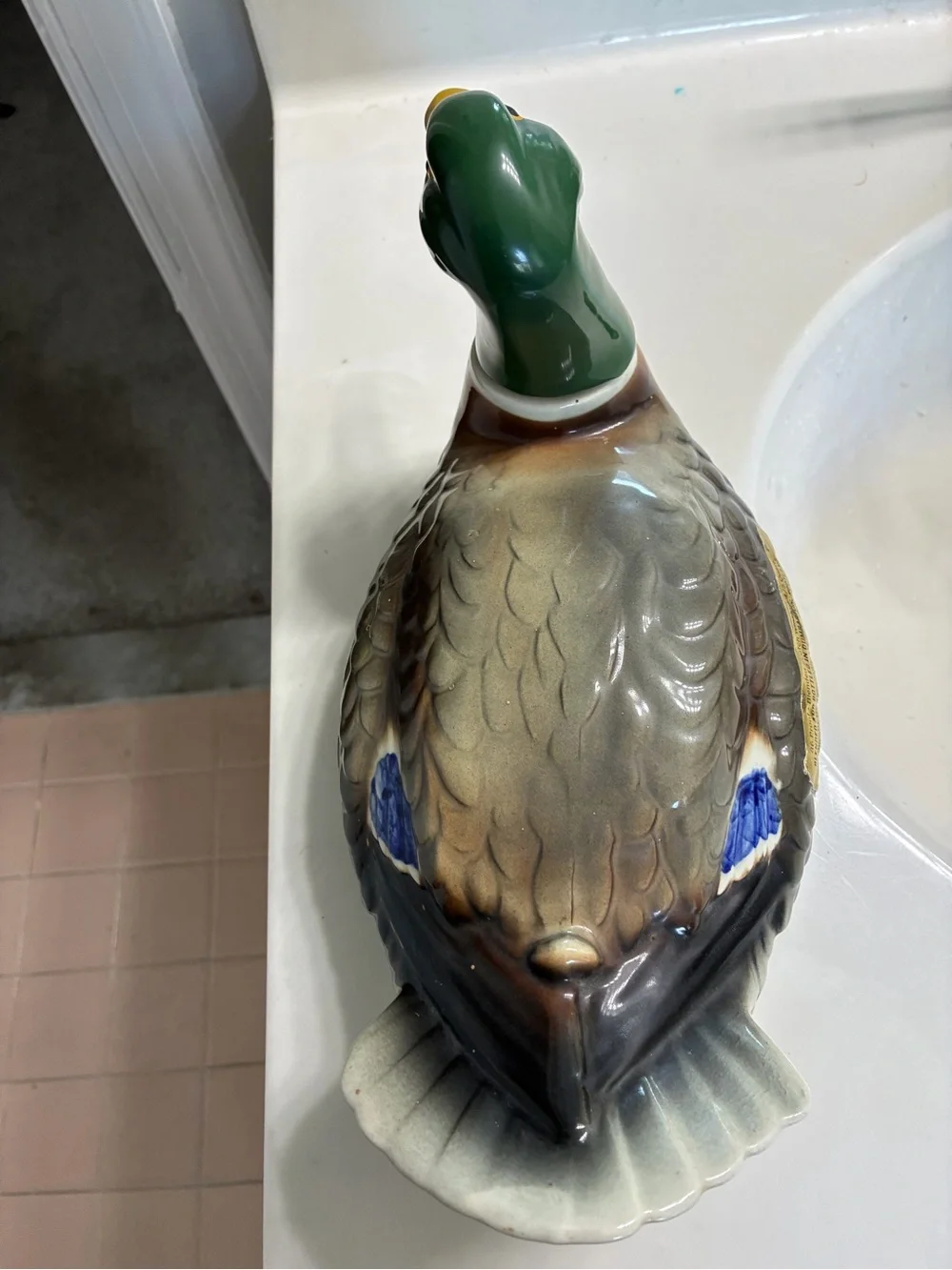 Vintage 1969 Ballantine's Scotch Whisky Mallard Duck Decanter.